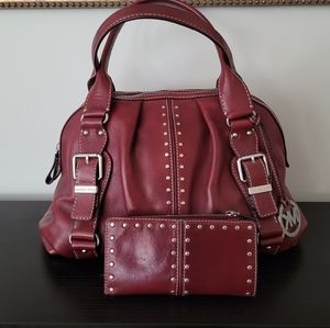 Michael Kors Studded Handbag & Matching Wallet